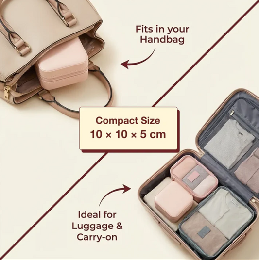 Mini PU Leather jewellery Box for Travel & Storage