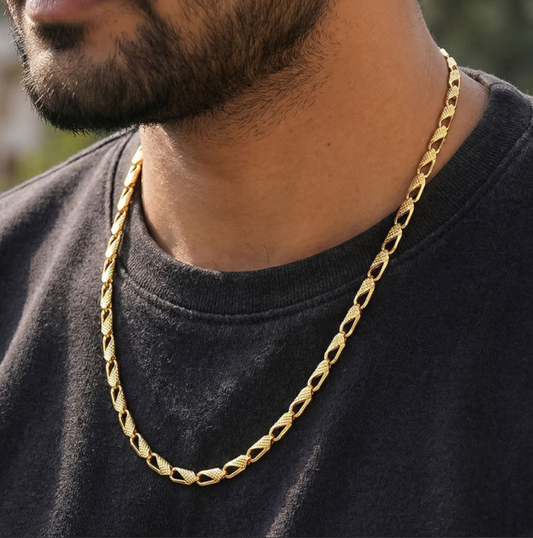 Classic Gold Finish Designer Chain for Men Daily Wear